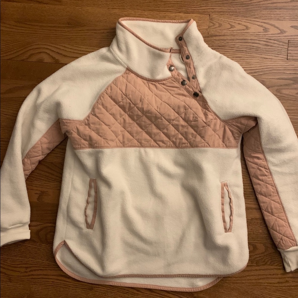 Abercrombie asymmetrical snap up fleece